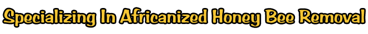 "Specializing In Africanized Honey Bee Removal